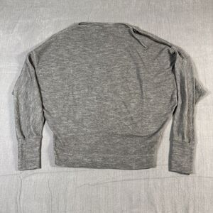 We The Free Free People Nikala Zip Shoulder Sweater Women’s Small Gray Boat Neck